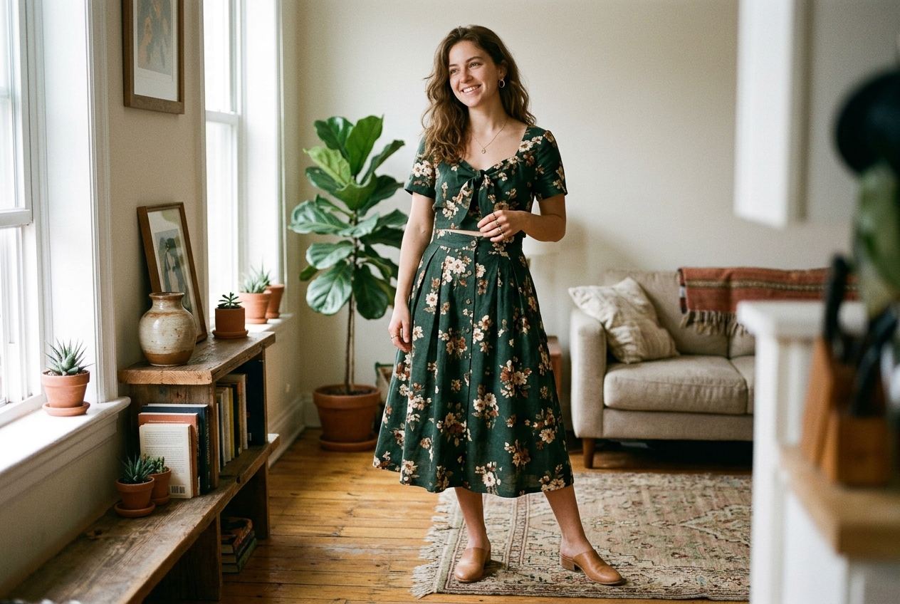 Myah Sage Linen Skirt