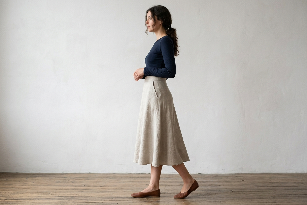 Myah Sage Linen Skirt