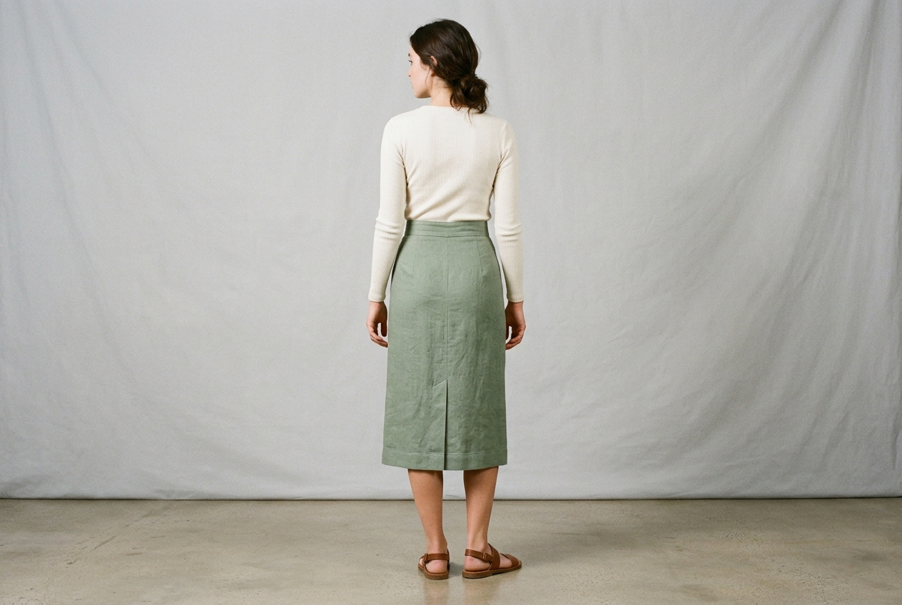 Myah Sage Linen Skirt