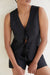 Bisk the Label Claudia Black Linen Tie Vest